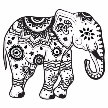dibujos de elefantes para niños a lapiz