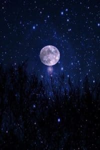 imagenes de la luna y las estrellas brillantes