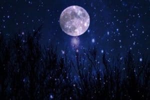 imagenes de la luna y las estrellas brillantes