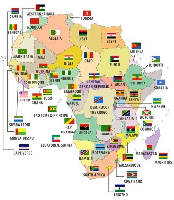 imagenes del continente africano con sus paises