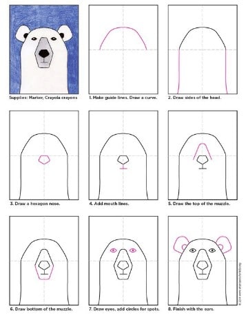 dibujos de osos polares para niños