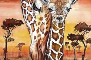 imagenes de jirafas bebes animadas