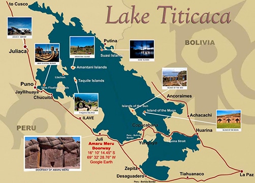imagenes del lago titicaca mapa