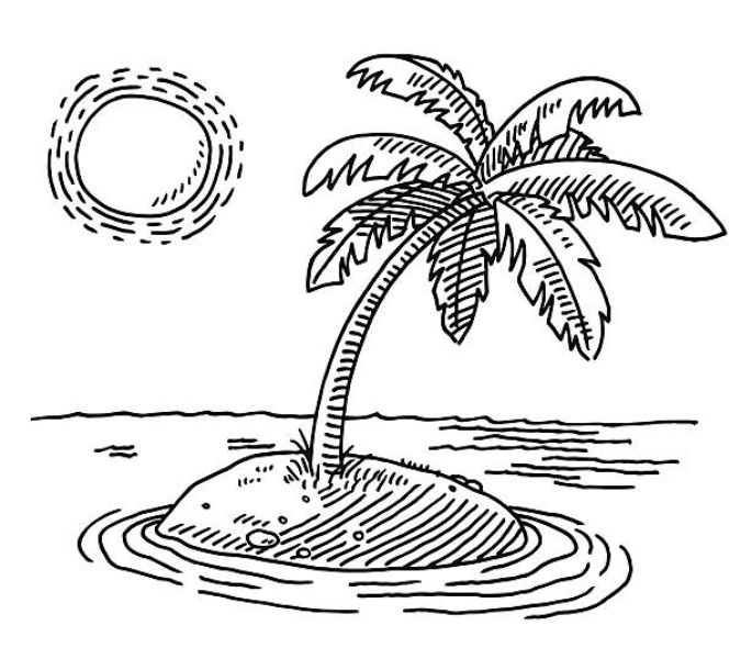 imagenes de playas para dibujar sencillo