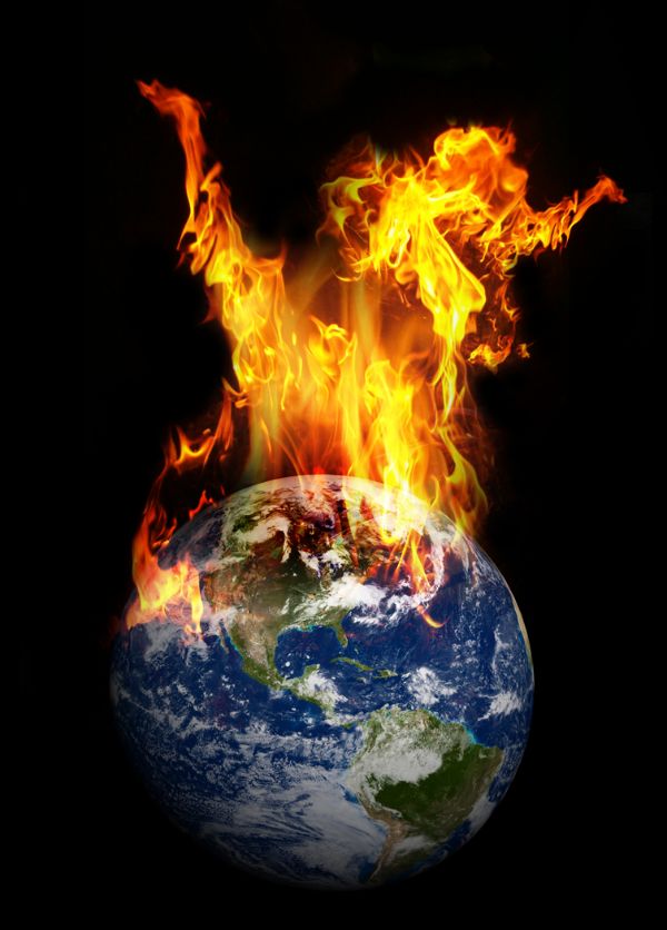 fotos del calentamiento global agregando fuego
