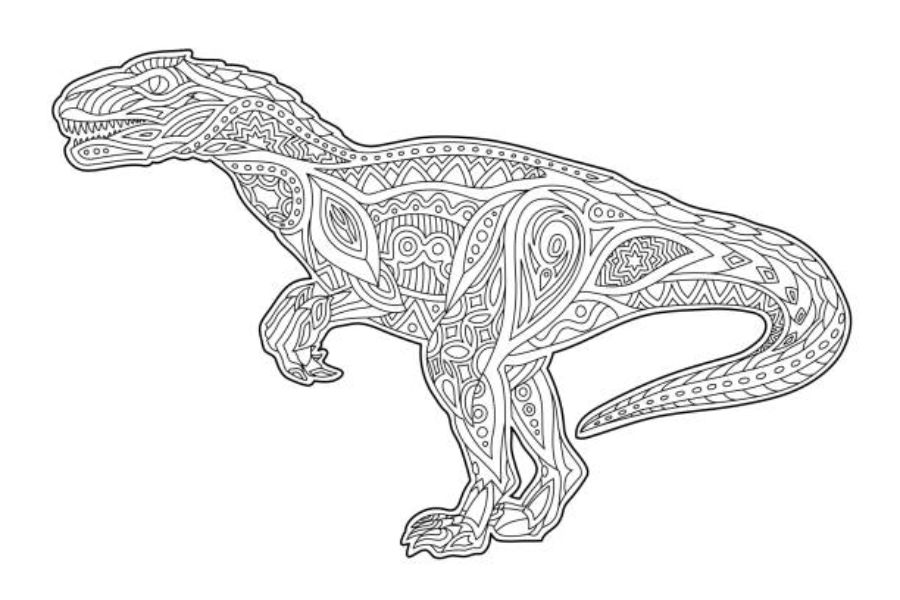 dibujos de dinosaurios para colorear vectores mayores de edad