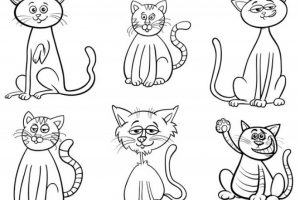imagenes de gatos para dibujar diferentes estilos