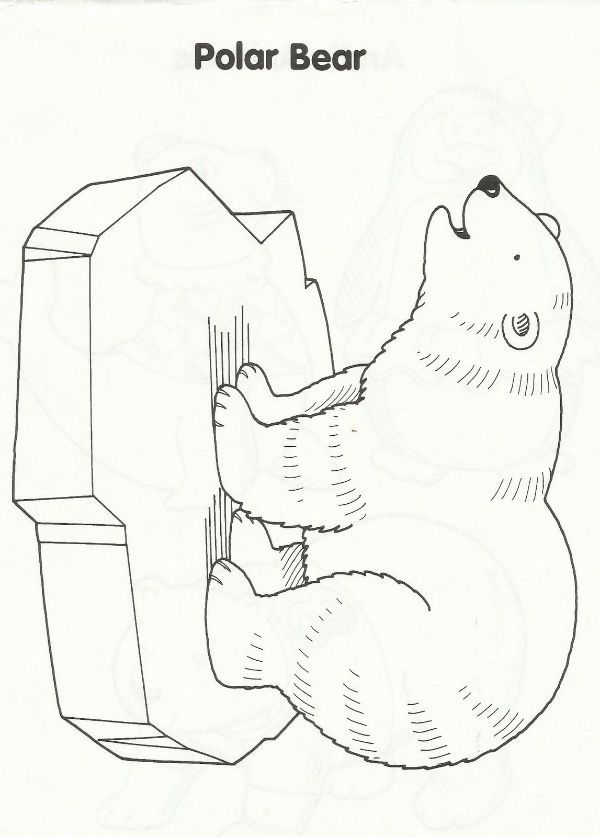 imagenes de osos polares para colorear para aprender idiomas