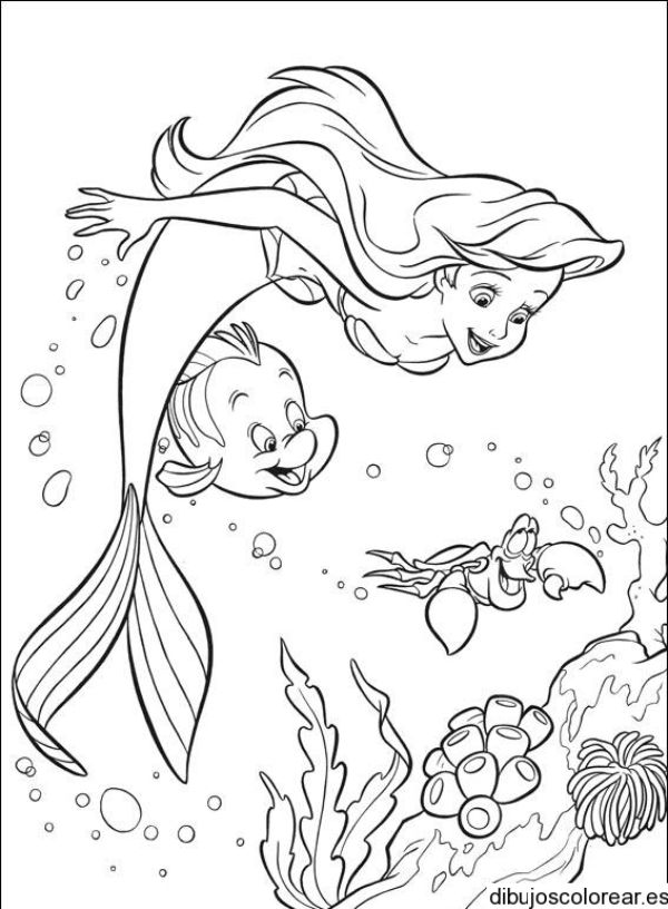 dibujos del fondo del mar de personajes para niños