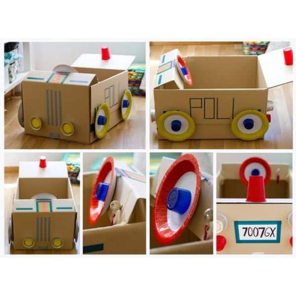 como reciclar cajas de carton juguetes