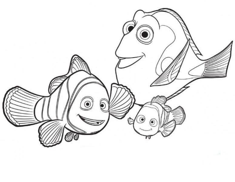 peces para colorear e imprimir personajes animados