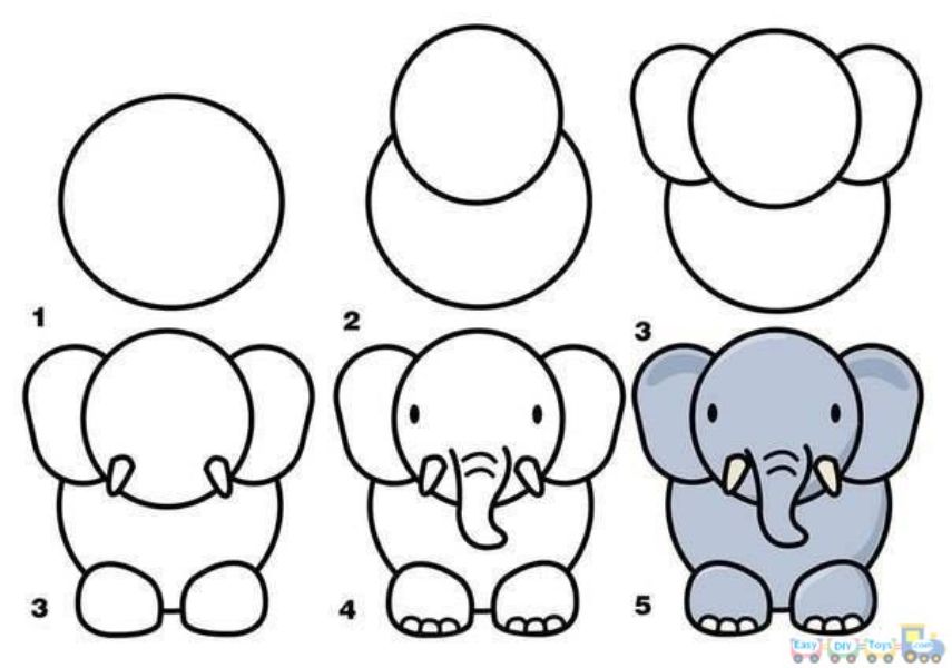4 dibujos de animales lindos para que los niños coloreen