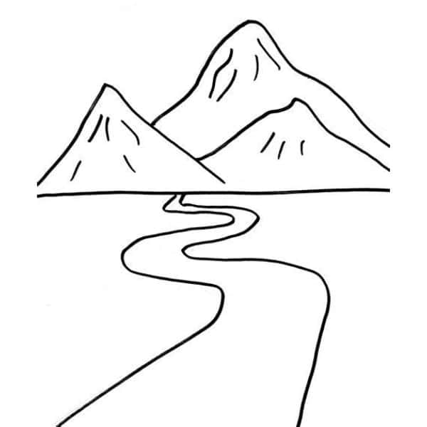 paisajes de montaña para dibujar formas simples