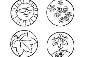 estaciones del año para dibujar con simbolos