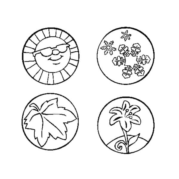 estaciones del año para dibujar con simbolos