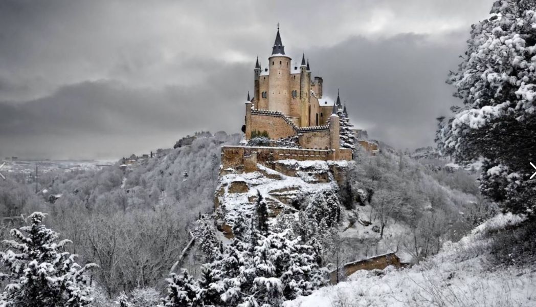 imágenes de paisajes con nieve castillos