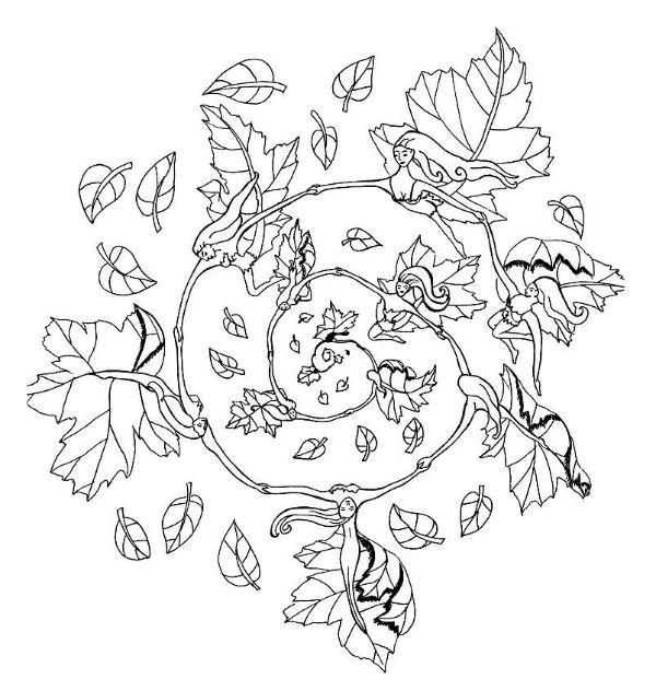 árbol de otoño para colorear ripo mandala
