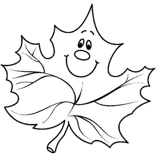 hojas de otoño dibujo personaje