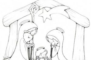 dibujos de nacimiento de jesus personajes tiernos