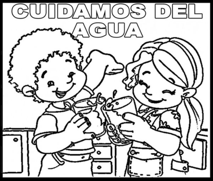dibujos sobre el cuidado del agua para niños