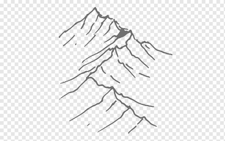 dibujos de montañas a lapiz bosquejo para imprimir
