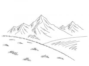 dibujos fáciles de montañas ideas sencillas
