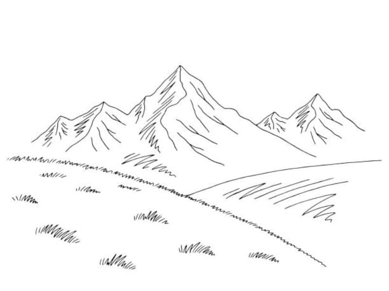 dibujos fáciles de montañas ideas sencillas