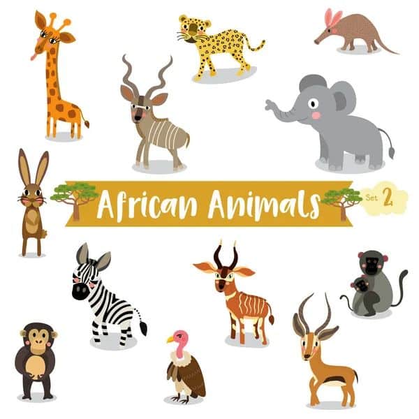 imagenes de animales de africa plantillas para niños